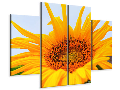 4-piece-canvas-print-big-sunflower