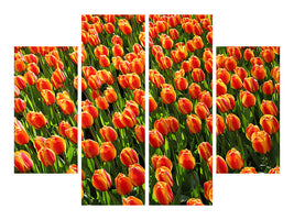 4-piece-canvas-print-tulip-field-in-orange