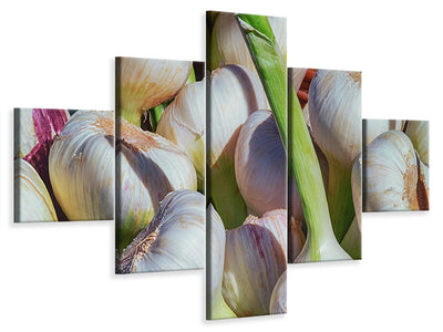 5-piece-canvas-print-fresh-garlic