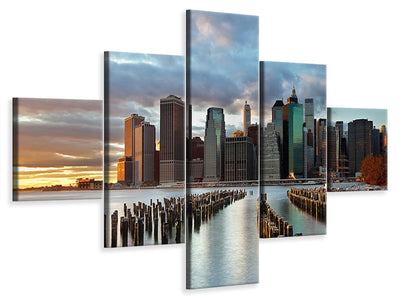 5-piece-canvas-print-nyc-skyline