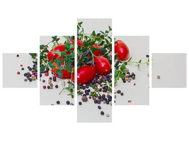 5-piece-canvas-print-tomatoes-and-thyme