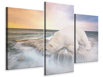 modern-3-piece-canvas-print-the-polar-bear-and-the-sea