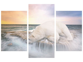 modern-3-piece-canvas-print-the-polar-bear-and-the-sea