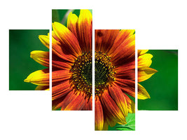 modern-4-piece-canvas-print-colorful-sunflower