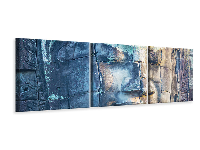 panoramic-3-piece-canvas-print-buddha-in-rock