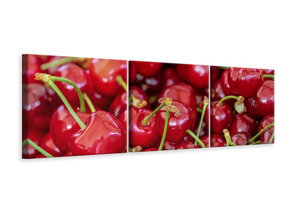 panoramic-3-piece-canvas-print-sweet-cherries