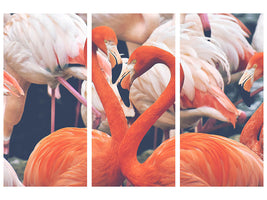 3-piece-canvas-print-colorful-flamingos