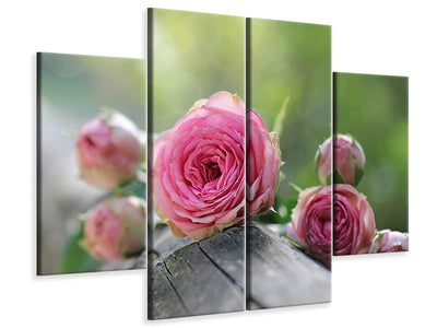 4-piece-canvas-print-bush-roses