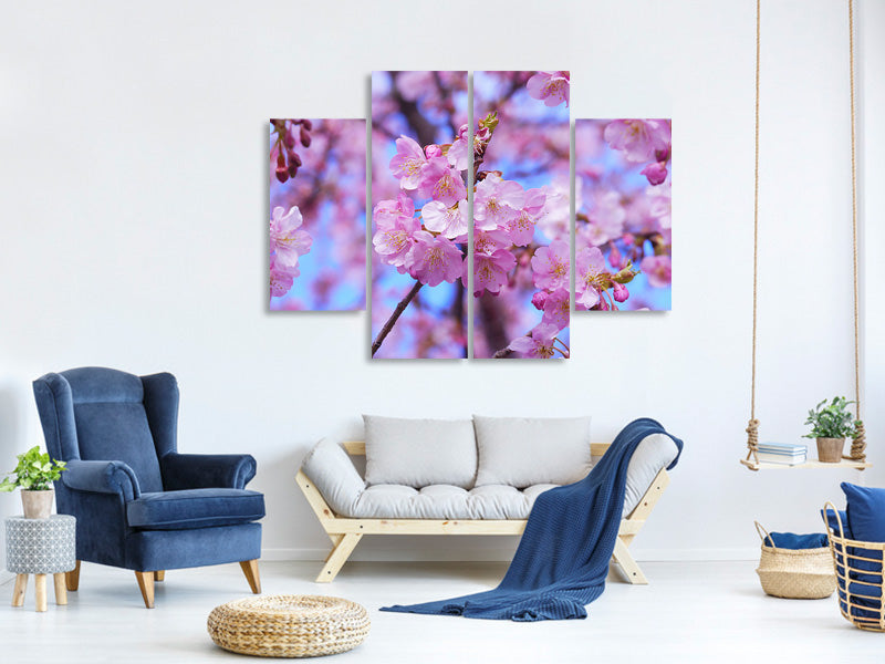 4-piece-canvas-print-gorgeous-cherry-blossom