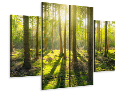 4-piece-canvas-print-in-the-middle-of-the-woods