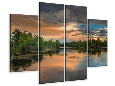 4-piece-canvas-print-mystic-lake