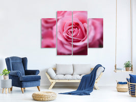 4-piece-canvas-print-roses-macro