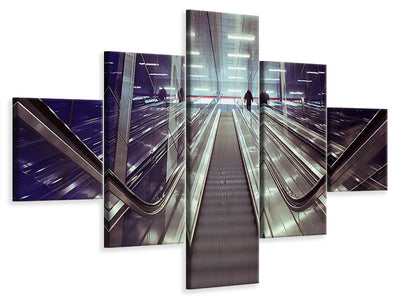5-piece-canvas-print-modern-escalators