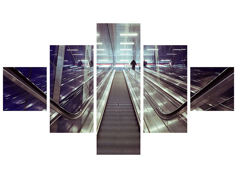 5-piece-canvas-print-modern-escalators
