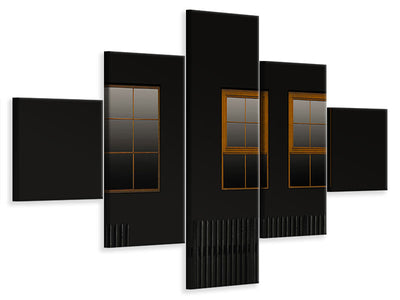 5-piece-canvas-print-windows-in-the-dark