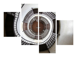 modern-4-piece-canvas-print-impressive-spiral-staircase