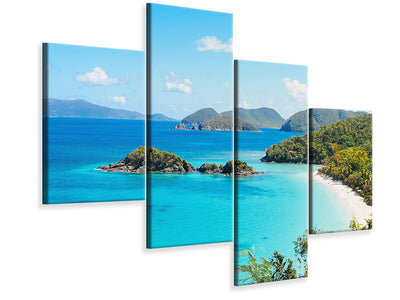 modern-4-piece-canvas-print-my-favorite-place-on-the-beach