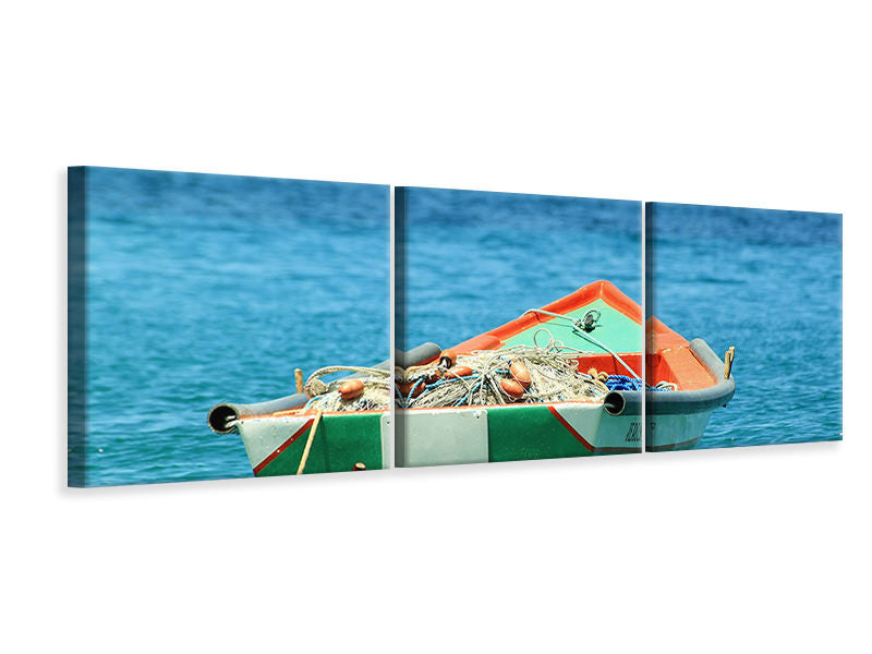 panoramic-3-piece-canvas-print-a-fishing-boat