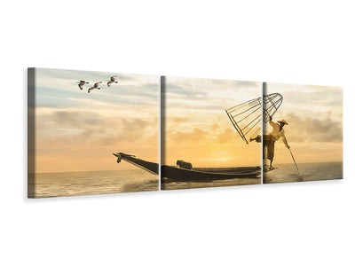 panoramic-3-piece-canvas-print-artful-fisherman