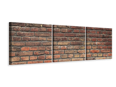 panoramic-3-piece-canvas-print-brown-brick-wall