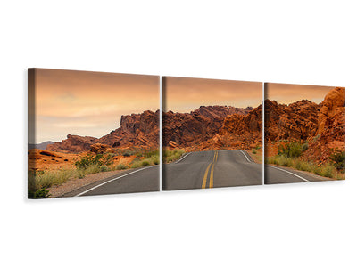 panoramic-3-piece-canvas-print-the-street