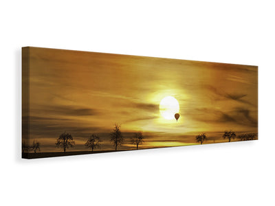 panoramic-canvas-print-sunset-with-hot-air-balloon