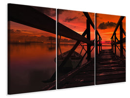 3-piece-canvas-print-beautiful-evening-mood-by-the-sea