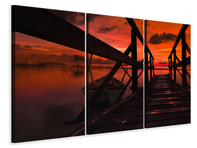3-piece-canvas-print-beautiful-evening-mood-by-the-sea