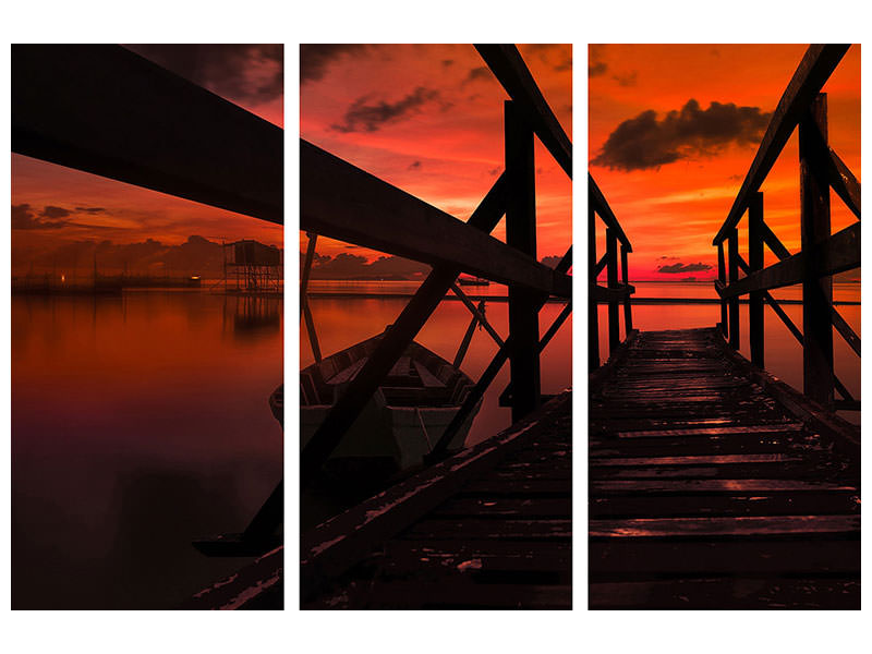 3-piece-canvas-print-beautiful-evening-mood-by-the-sea
