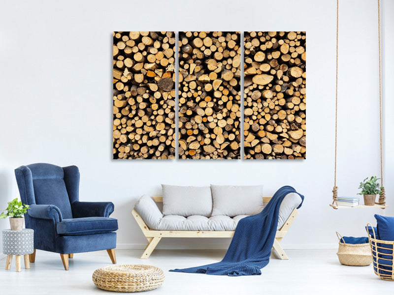 3-piece-canvas-print-firewood