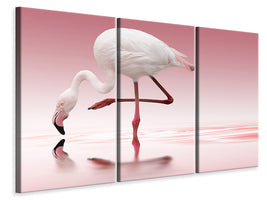 3-piece-canvas-print-flamingo