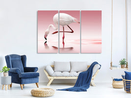 3-piece-canvas-print-flamingo