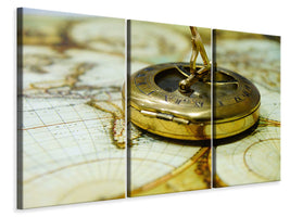 3-piece-canvas-print-golden-compass