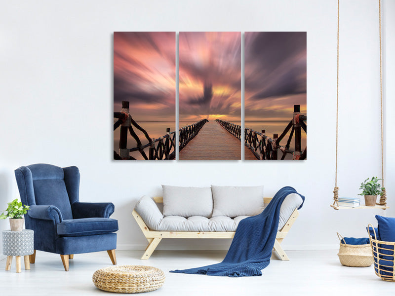 3-piece-canvas-print-spectacular-sunset-on-the-bridge
