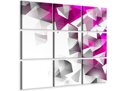 4-piece-canvas-print-3d-crystals-pink