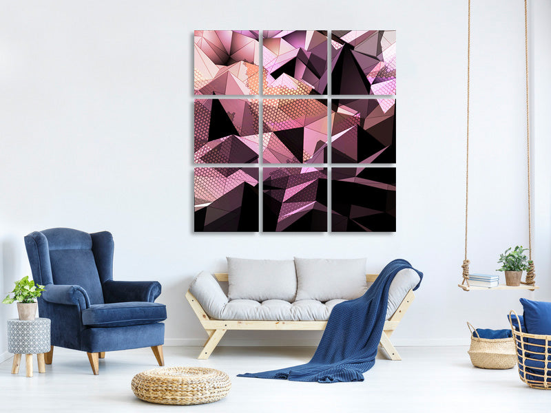 canvas-print-3d-crystal-structure