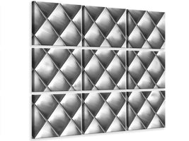 4-piece-canvas-print-3d-lozenges-silver-grey