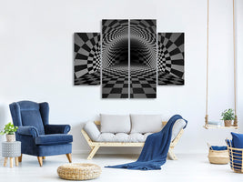 4-piece-canvas-print-abstract-chessboard