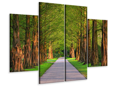 4-piece-canvas-print-beautiful-avenue-in-nature