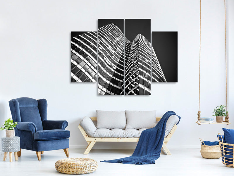 4-piece-canvas-print-close-up-skyscraper