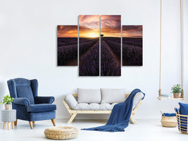 4-piece-canvas-print-lavender-sunset
