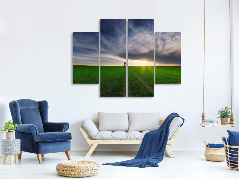 4-piece-canvas-print-loner-in-the-sun