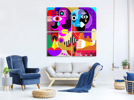 4-piece-canvas-print-modern-art-people