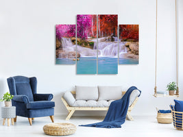 4-piece-canvas-print-paradisiacal-waterfall