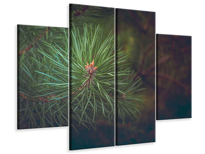 4-piece-canvas-print-pine-tree-close-up