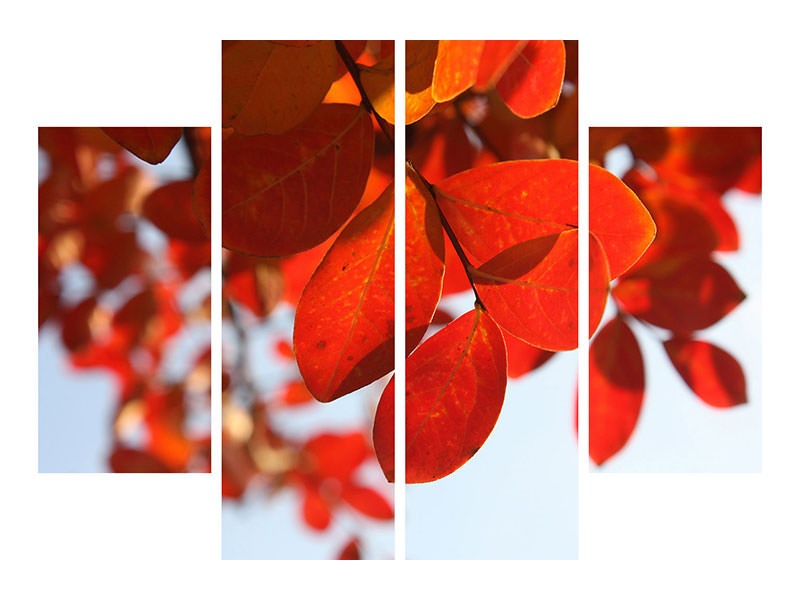 4-piece-canvas-print-red-leaves-xl