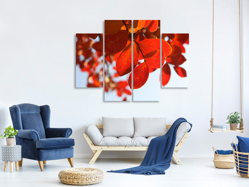 4-piece-canvas-print-red-leaves-xl