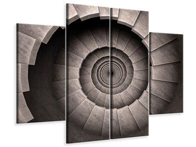 4-piece-canvas-print-stone-spiral-staircase