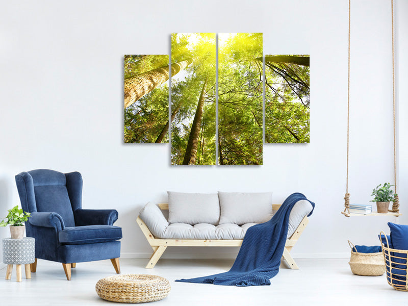 4-piece-canvas-print-treetops-in-the-sun