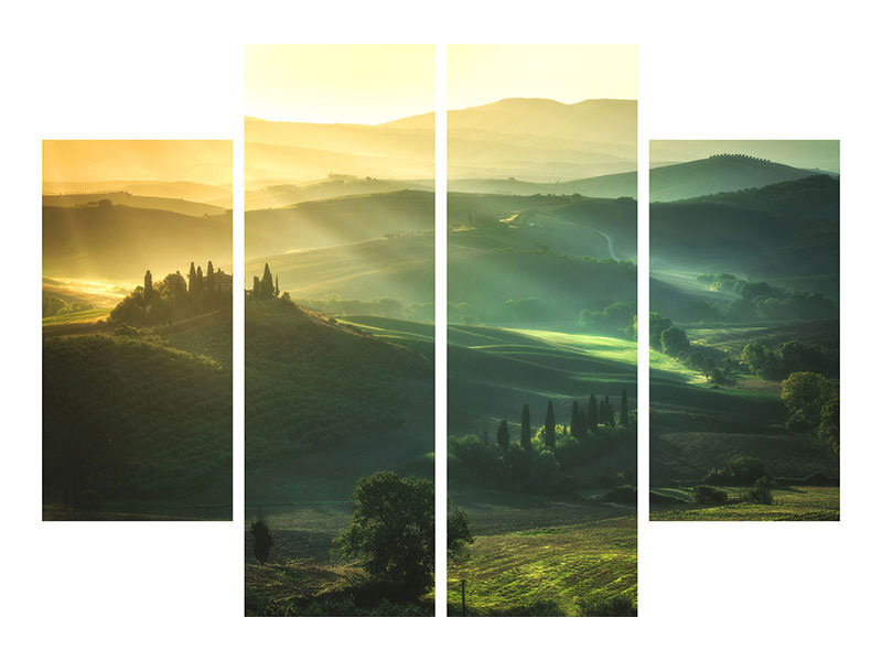 4-piece-canvas-print-tuscany-val-dorcia-sunrise